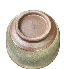 ● 有田焼　伊万里焼　杏土窯　青色 陶器製 急須と湯呑5個セット 木製収納ケース付き　鷺図柄の画像