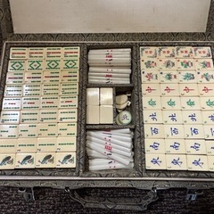 【新品】麻雀牌 昭和レトロ 麻雀 点棒 背竹 麻雀パイ レトロ 骨董の画像