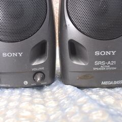 アンプ内臓外付けスピーカー 3.5mmジャック入力 SONY SRS-A21の画像
