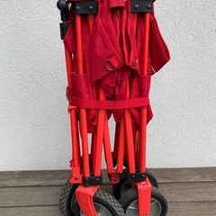 Coleman 折りたたみキャリーワゴン 赤の画像