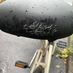 自転車　No.372　ホワイト　20インチ　ライト付き　※前輪振れあり(小)　【リサイクルショップどりーむ天保山】の画像
