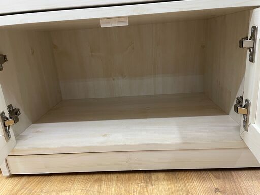 ★リユースのサカイ幸手店★ジモティ割あり★ 不二貿易 レンジ台 ホワイト W90×D40×H84 クリーニング済み SJ10030