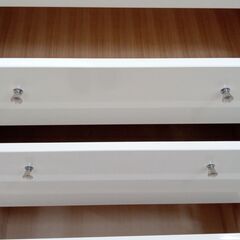 ★リユースのサカイ高崎店★TJ12428 光家具工業株式会社 ハイチェスト クリーム H134×D44.5×W80 クリーニング済みの画像
