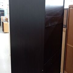 ★リユースのサカイ高崎店★TJ12429  ワードローブ 黒 H180×D53×W89 クリーニング済みの画像