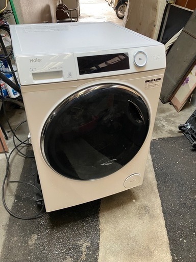 A2508-212 ハイアール ドラム式電気洗濯機 JW-TD120SA 2024年製 動作確認済み 容量12kg 排水フィルターのフタが閉まりにくいです 乾燥機能無しモデル キズ汚れ有り