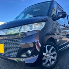 快適なターボ☆低走行7万キロ！☆月々9千円〜分割払い可❗️ 車検2年付き！【名義変更代込み】大人気☆スズキ パレットSW☆Bluetoothナビ付き☆走行中DVD見れます☆両側電動スライドドア☆ドラレコ☆スマートキー☆フルオートエアコン☆純正アルミ☆そのまま乗って帰れます‼️の画像