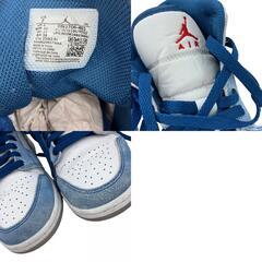 186001 現状品 NIKE ナイキ スニーカー Air Jordan 1 Mid SE DN3706-401  25 フレンチブルー/ファイアレッド ホワイト メンズ [241212HM060120]の画像