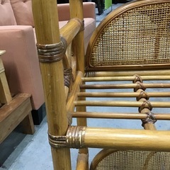 ラタン 籐 キャスター付き　フラワースタンドの画像