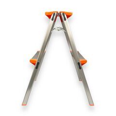 25Y048 ジ ALINCO アルインコ アルミ製 踏台 脚立 CCA-60KL 2段 天板高さ56cm 最大使用質量 100kg 中古品の画像