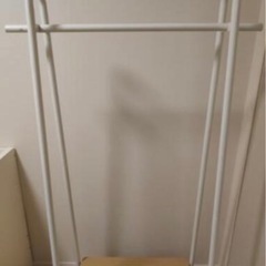 ハンガーラック　収納　木製　スチールパイプの画像