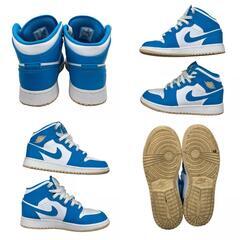 186001 NIKE ナイキ スニーカー AIR JORDAN 1 MID / エアジョーダン DQ8426-400  23 アクアトーン レディース [250418HM150441]の画像