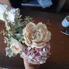 フェイクグリーン　花束　ブーケの画像