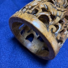中国骨董　石製　香炉　透し彫りの画像