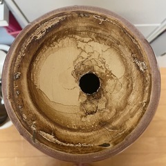 陶器鉢 オシャレ鉢 ロング鉢 ピンク鉢 縦長鉢 ドット柄の画像