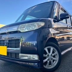 Bluetoothナビ付き☆月々9千円〜分割可❗️車検2年付き！【名義変更代込み】広い車内！大人気‼️ダイハツ タントカスタム☆Bluetoothナビ付き☆走行中DVD見れます☆ETC付き☆純正アルミ☆電動スライドドア☆ドライブレコーダー☆そのまま乗って帰れます！の画像