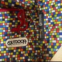 OUTDOOR マルチカラー チェック柄 リュックの画像