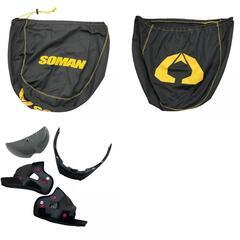186000 現状品 SOMAN ヘルメット XL ブラック/ゴールド [250530HM090079]の画像