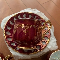 577B-02 大橋陶器 Golden Fantasy カップ&ソーサー4客セット ゴールデンファンタジー OHASHI 食器 金彩の画像