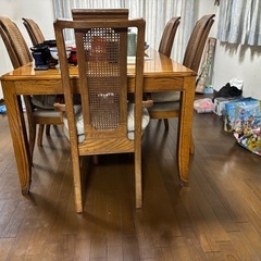 高級ダイニングテーブル&椅子6脚の画像