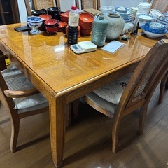 高級ダイニングテーブル&椅子6脚の画像