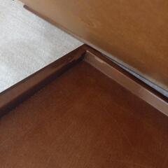 どっしり厚みのある天板のこ丈夫なこたつテーブルの画像
