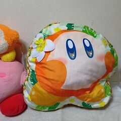 星のカービィ＆ワドルディ　特大トロピカルクッション＆ぬいぐるみセットの画像
