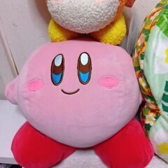 星のカービィ＆ワドルディ　特大トロピカルクッション＆ぬいぐるみセットの画像
