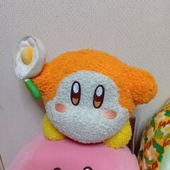 星のカービィ＆ワドルディ　特大トロピカルクッション＆ぬいぐるみセットの画像