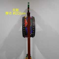 【保管・極美品】韓国　国楽太鼓（現地購入・宮廷音楽用・専用スタンド・バチ付き）の画像