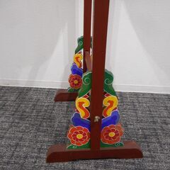 【保管・極美品】韓国　国楽太鼓（現地購入・宮廷音楽用・専用スタンド・バチ付き）の画像