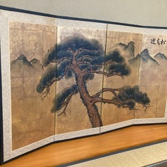 屏風 中国黄山迎客松の画像