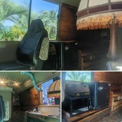 マイクロバス 簡易住居、事務所等に！ キャンピングカー コンテナハウス 三菱 ふそう ローザ バスコンベース キャンピングカーベース 別荘 の画像