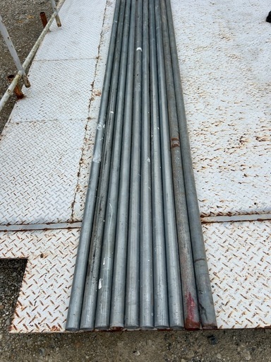 3m〜4m　単管パイプ 10本まとめて 大量セット 足場 仮設 建築資材 丸パイプ