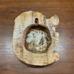 木彫り熊🐻 1点物⭐️　置物 鮭をくわえた熊 鮭食い熊 木彫り 彫刻 茶色の画像