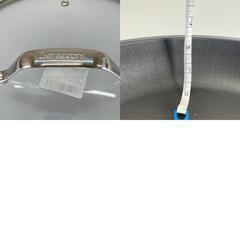 未使用品 Barazzoni バラゾーニ 85560602898 フライパンセット アルミ ブラック LACK TITAN ALLUMINIO IH対応　蓋付き【中古】【送料無料】の画像