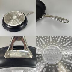 未使用品 Barazzoni バラゾーニ 85560602898 フライパンセット アルミ ブラック LACK TITAN ALLUMINIO IH対応　蓋付き【中古】【送料無料】の画像