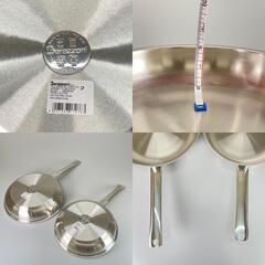 未使用品 Barazzoni バラゾーニ PEO-S2 フライパンセット ステンレス シルバー IH対応 PROFESSIONAL【中古】【送料無料】の画像