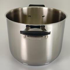 未使用品 Barazzoni バラゾーニ 33-CARATI INOX 170101020 両手鍋 ステンレス/シリコン シルバー ストックポット IH対応【中古】【送料無料】の画像