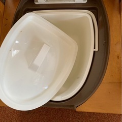 家具調天然木ポータブルトイレ　暖房便座の画像