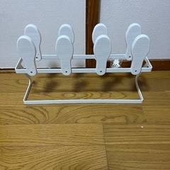 消臭 スリッパ ラック ホワイトの画像
