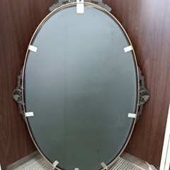 八5977【Broad Mirror】ブロードミラー　クラシック　ヴィンテージ　壁掛け鏡　ウォールミラー　外形寸法　縦1030㎜ 横730㎜の画像