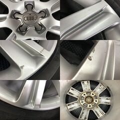 【PIRELLI ICE ASIMMETRICO PLUS 225/45R17】スタッドレス【アウディ A4 8K 純正ホイール 17インチ 7.5J5HPCD112+45】21年製 バリ溝 STJ006の画像