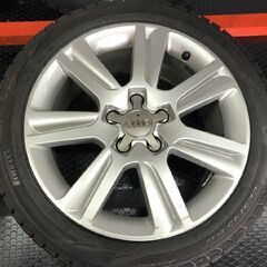 【PIRELLI ICE ASIMMETRICO PLUS 225/45R17】スタッドレス【アウディ A4 8K 純正ホイール 17インチ 7.5J5HPCD112+45】21年製 バリ溝 STJ006の画像