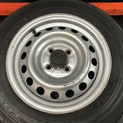 【TOYO V-02e 155/80R14 88/86N LT】夏タイヤ【トヨタ プロボックス 純正ホイール 14インチ 5J4HPCD100】バリ溝　(STK003)の画像