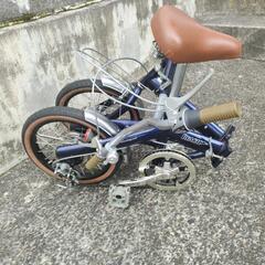 折りたたみ自転車 キャプテンスタッグ CAPTAIN STAG ブラック 6段の画像
