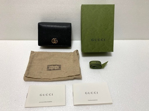 GUCCI グッチ　ダブルGカードケース ウォレット（&紙幣入れ付き）　456126 新品同様　正規直営店購入