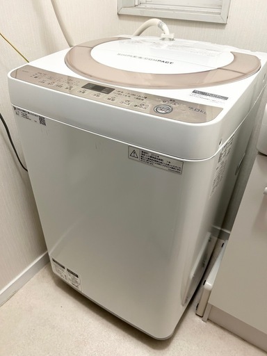 無料】SHARP洗濯機2018年製 (m) 入曽の生活家電《洗濯機》の中古