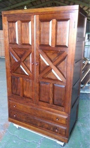 【成約済み】松本民芸家具 高級家具 ワードローブ 洋服箪笥