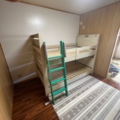 配達可【2段ベッドシングル】【管理番号10708】金の画像