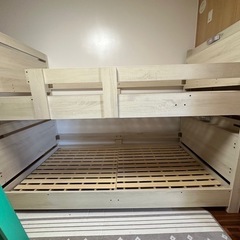 配達可【2段ベッドシングル】【管理番号10708】金の画像